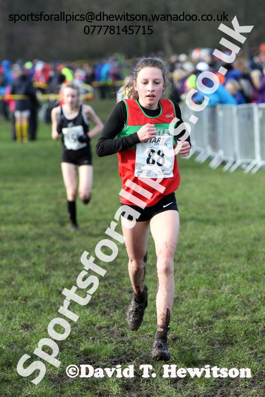 Girls under-15 Northern Cross Country Champs., Witton Park, Blackburn. Photo: David T. Hewitson/Sports for All Pics